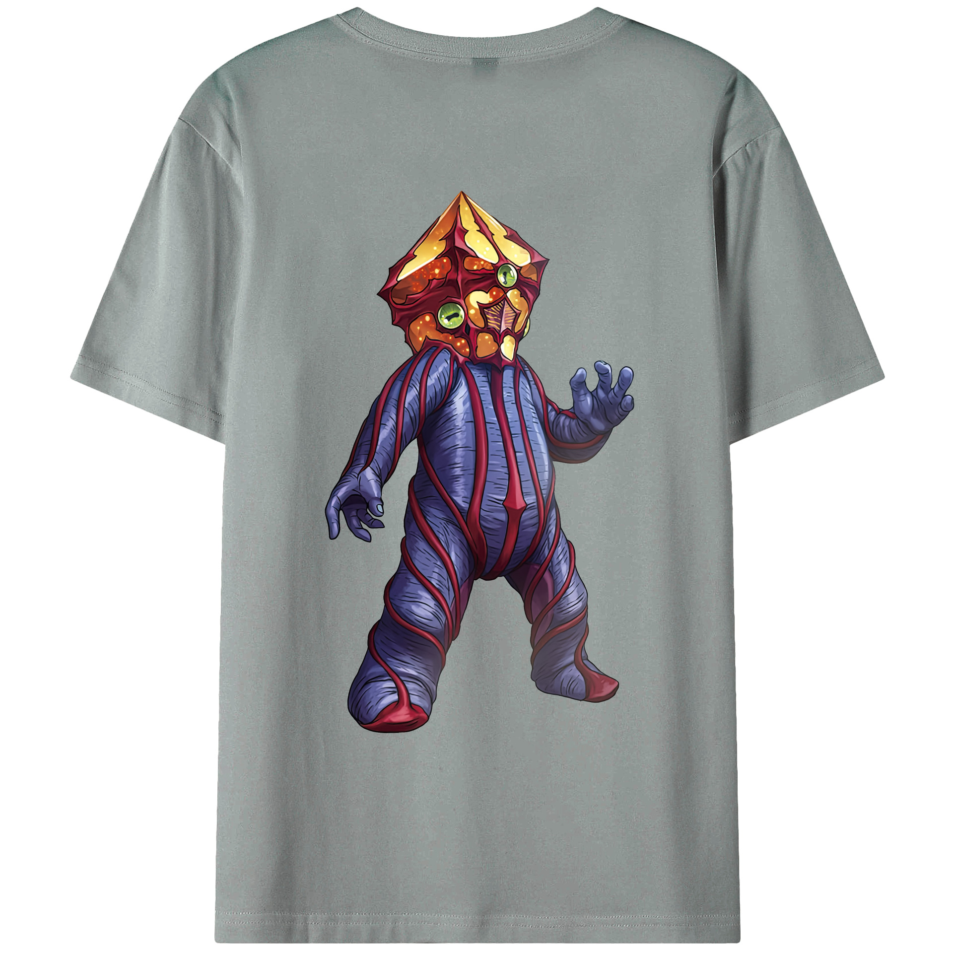 （画像用） ウルトラマン Ultraman 綿100％ メンズ半袖Tシャツ（バックプリント） 通気性